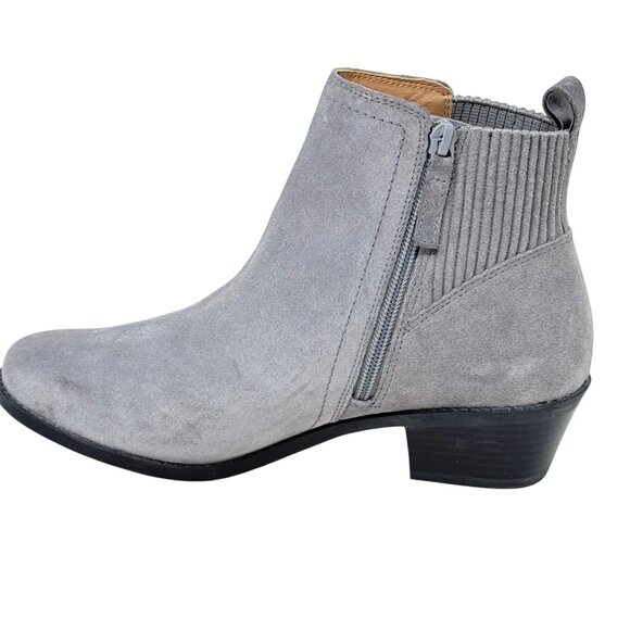 Vionic Womens Devon Ankle Boots Sz 8 Gray Suede Clean Girl Quiet Luxury Classic - Picture 5 of 10
